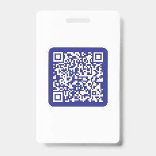 Crachá Criar um código de QR digitalizável   Azul Escuro 