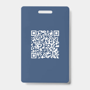 Crachá Criar um código QR verificável   Marinho desbotado