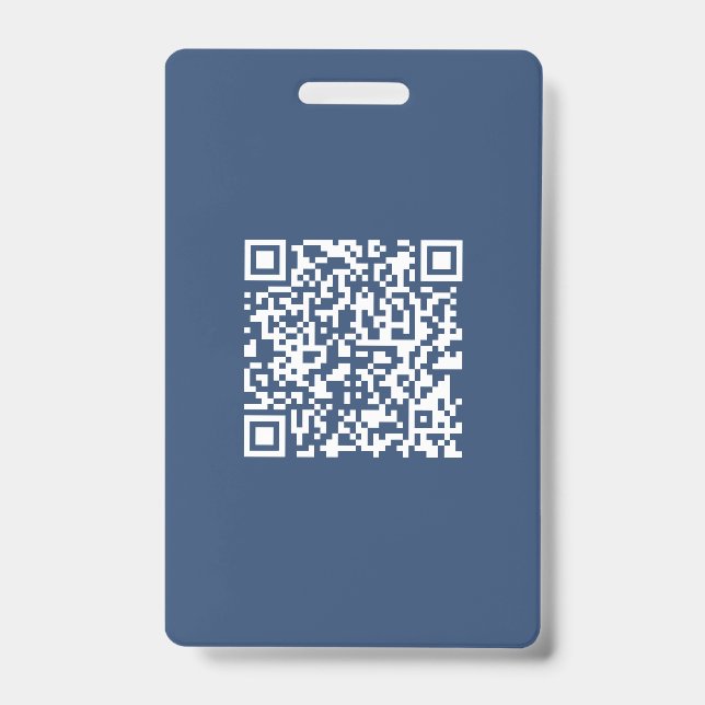 Crachá Criar um código QR verificável | Marinho desbotado (Front)