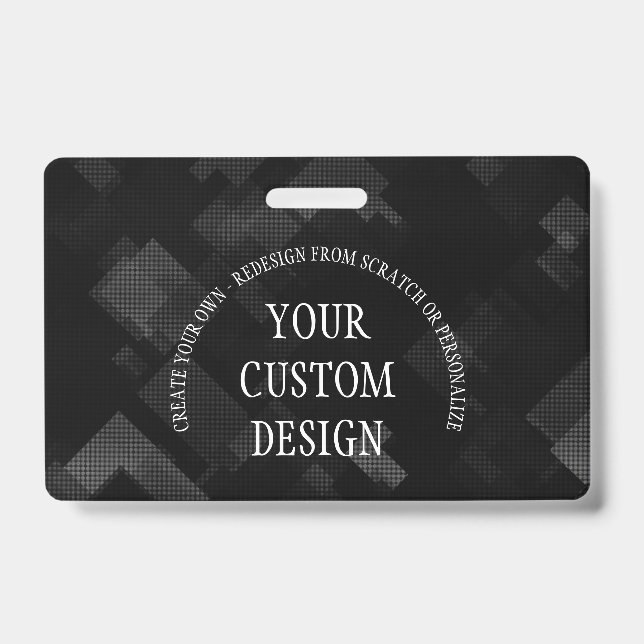 Crachá Crie seu próprio personalizado projetado (Frente)