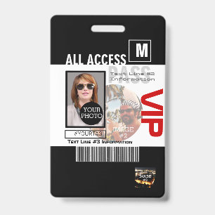 Crachá Crie seu próprio VIP Pass 8 maneiras de personaliz