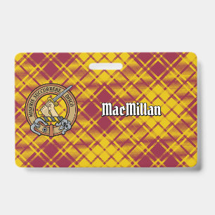 Crachá Crista do Clã MacMillan sobre Tartan de Gala