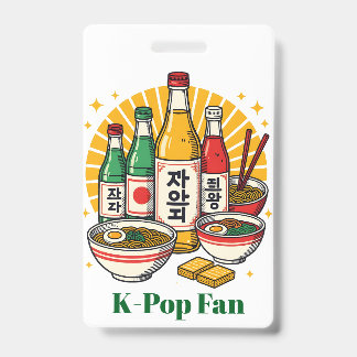 Crachá Cultura Pop Coreana Estampa no Peito
