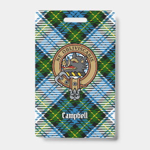Crachá Cume da Campbell sobre Tartan de Vestido