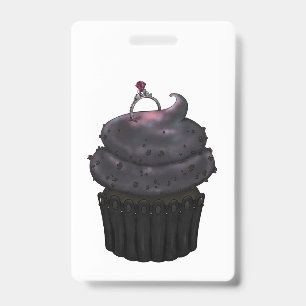 Crachá Cupcake de Noivado Doce