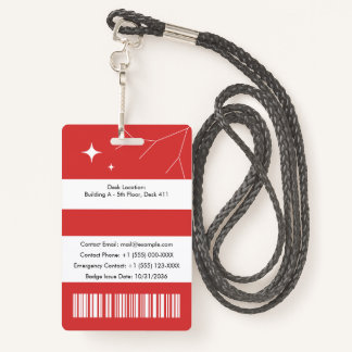 Crachá Custom corporate ID badge with barcode