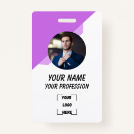 Crachá Custom Employee ID Badge with Photo