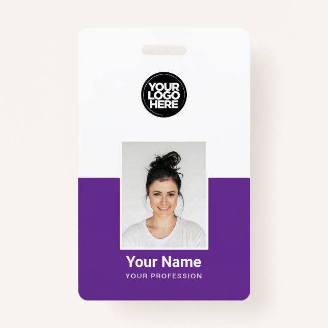 Crachá Custom Employee Photo Company Security Id Badges (Frente)