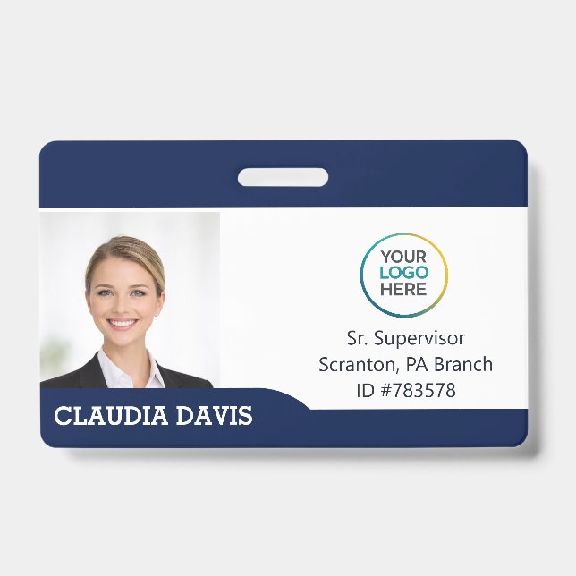 Crachá Custom Employee Photo ID Badge (Frente)
