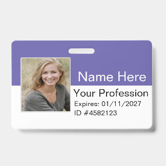 Crachá Custom Employee Photo Logo Bar Code Name Badge ID