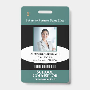 Crachá Custom Employee Photo Logo School Teacher ID Card