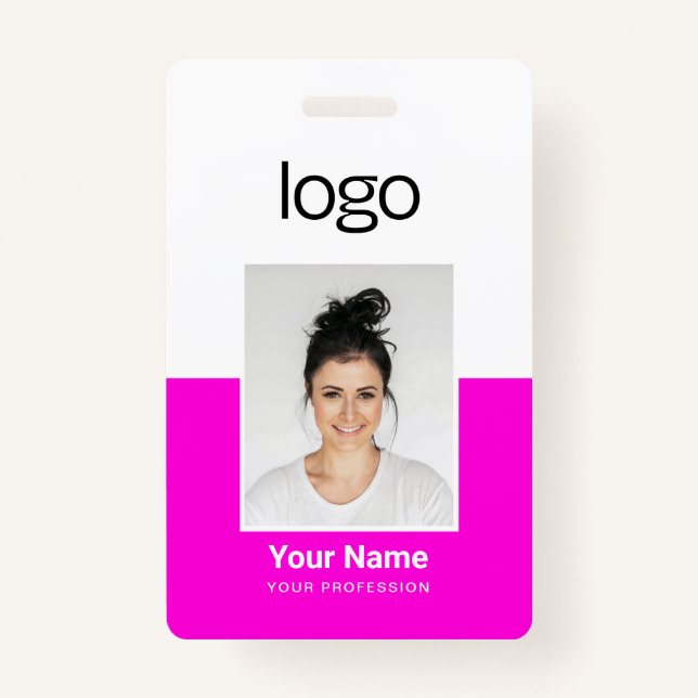 Crachá Custom Employee Photo Name Tag Badges (Frente)