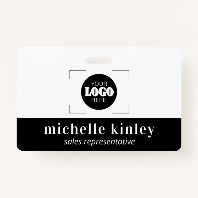 Crachá Custom plastic name badge logo QR code ID badge (Frente)