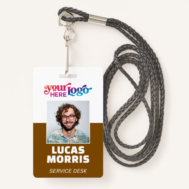 Crachá Custom Security Badge Employee/Event ID with Photo (Frente com cordão)