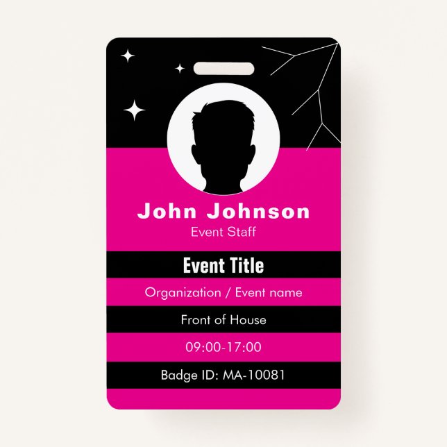 Crachá Customizable event badge ID (Frente)