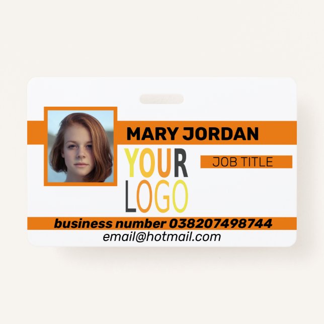 Crachá da identificação com foto (Frente)