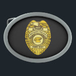 Crachá Da Polícia De Kitchen<br><div class="desc">Para o cozinheiro chefe e lavadora de garrafas. Um crachá da polícia com texto lendo "CHIEF" e "KITCHEN POLICE". Há também um lugar para adicionar seu próprio texto. Para servir e corrigir.</div>