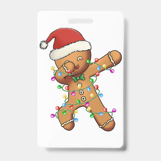 Crachá Dabbing Elf Christmas Tree Lights Xmas Family Matc