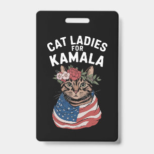 Crachá Damas dos Gatos Para Kamala Dama dos Gatos Harris