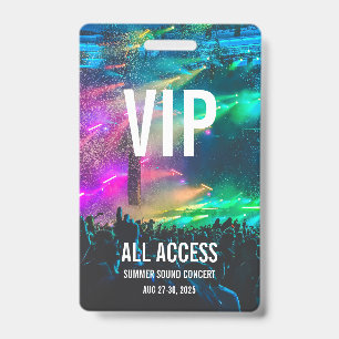 Crachá de Acesso Total Personalizado VIP para Conc