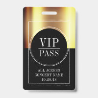 Crachá de Acesso Total Personalizado VIP para Show