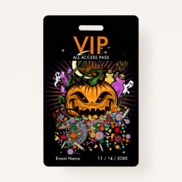 Crachá de Acesso VIP de Evento do Halloween