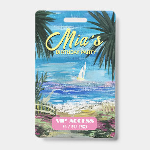 Crachá de Acesso VIP Festa de Aniversário