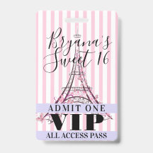 Crachá de Acesso VIP para Festa de Aniversário de