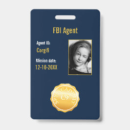 Crachá de Agente Secreto do FBI