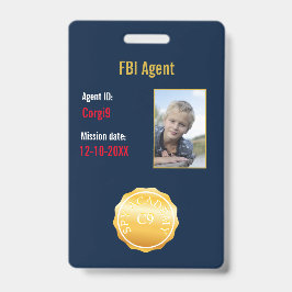 Crachá de Agente Secreto do FBI