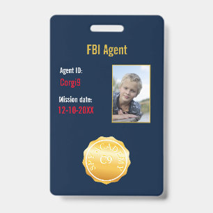Crachá de Agente Secreto do FBI