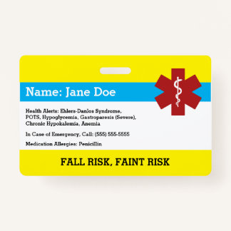 Crachá de Alerta Médico