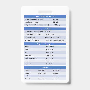 Crachá de Audiologia/Crachá de Referência