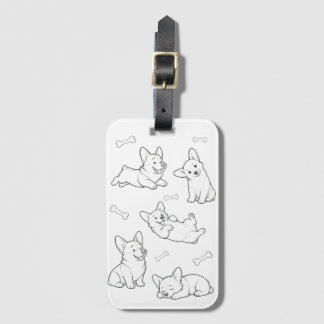 Crachá de Bagagem Corgi Etiqueta de Viagem de Cach
