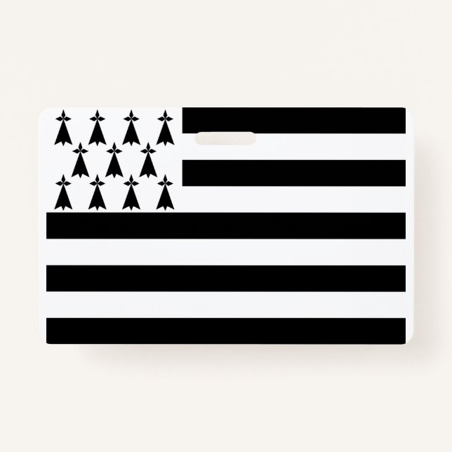Crachá de bandeira Brittany (Gwenn-ha-du) (Frente)
