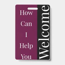 Crachá de boas-vindas