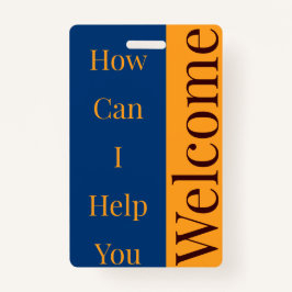 Crachá de boas-vindas