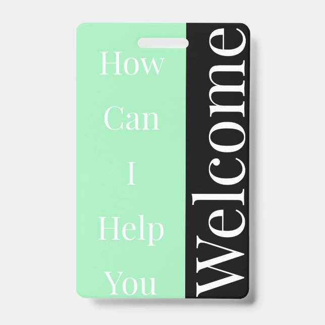 Crachá de boas-vindas (Frente)