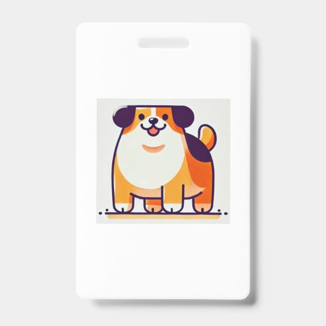 Crachá de Cachorrinho Fofo  (Frente)