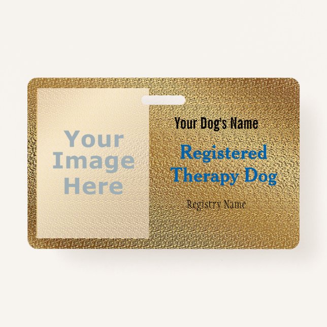 Crachá de Cães de Terapia Registrada (Frente)