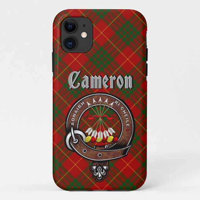 Crachá de Cameron e Capa de telefone de Tartan (Verso)