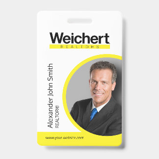 Crachá de cartão de identificação da Weichert Real