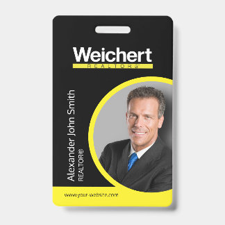 Crachá de cartão de identificação da Weichert Real