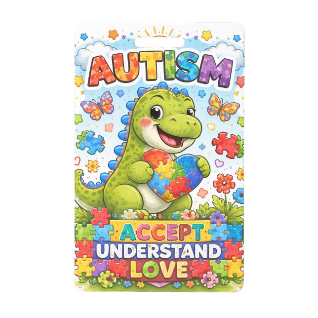 Crachá de Cartão de Identificação de Alerta Autist (I'm Autistic Alert ID Card Badge)