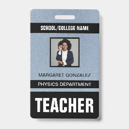 Crachá de cartão de identificação de professor