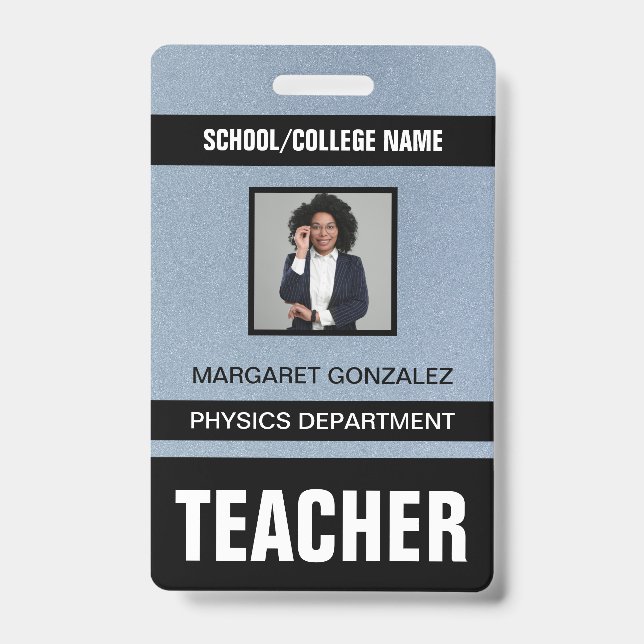 Crachá de Cartão de Identificação do Professor (Front)
