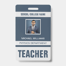 Crachá de Cartão de Identificação do Professor