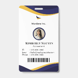 Crachá de Cartão de Identificação Personalizado Mo