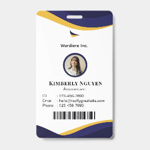 Crachá de Cartão de Identificação Personalizado Mo