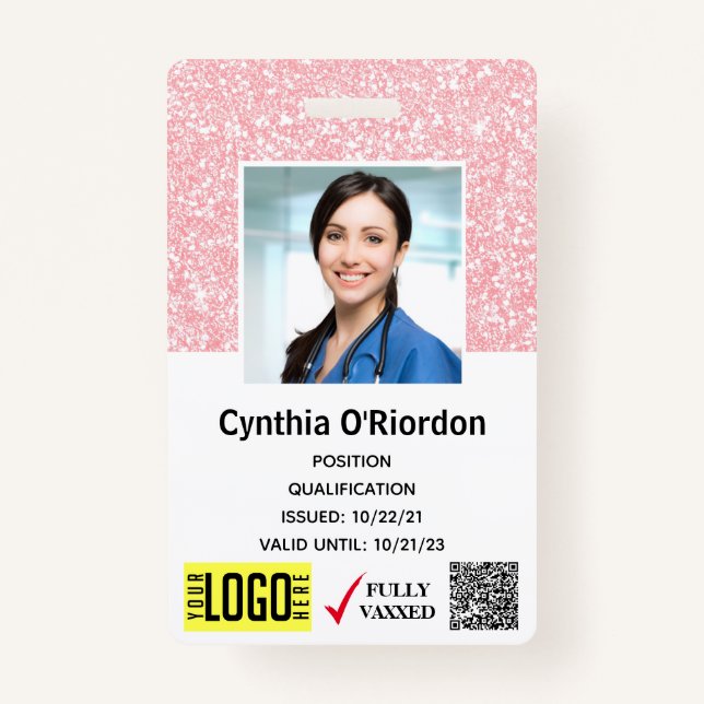 Crachá de Código de Barras QR do Técnico de Fotogr (Frente)